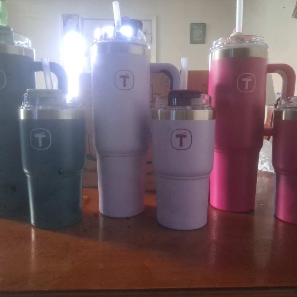Tupperware Insulated Tumblers - Pink, Purple, green Each one is $50